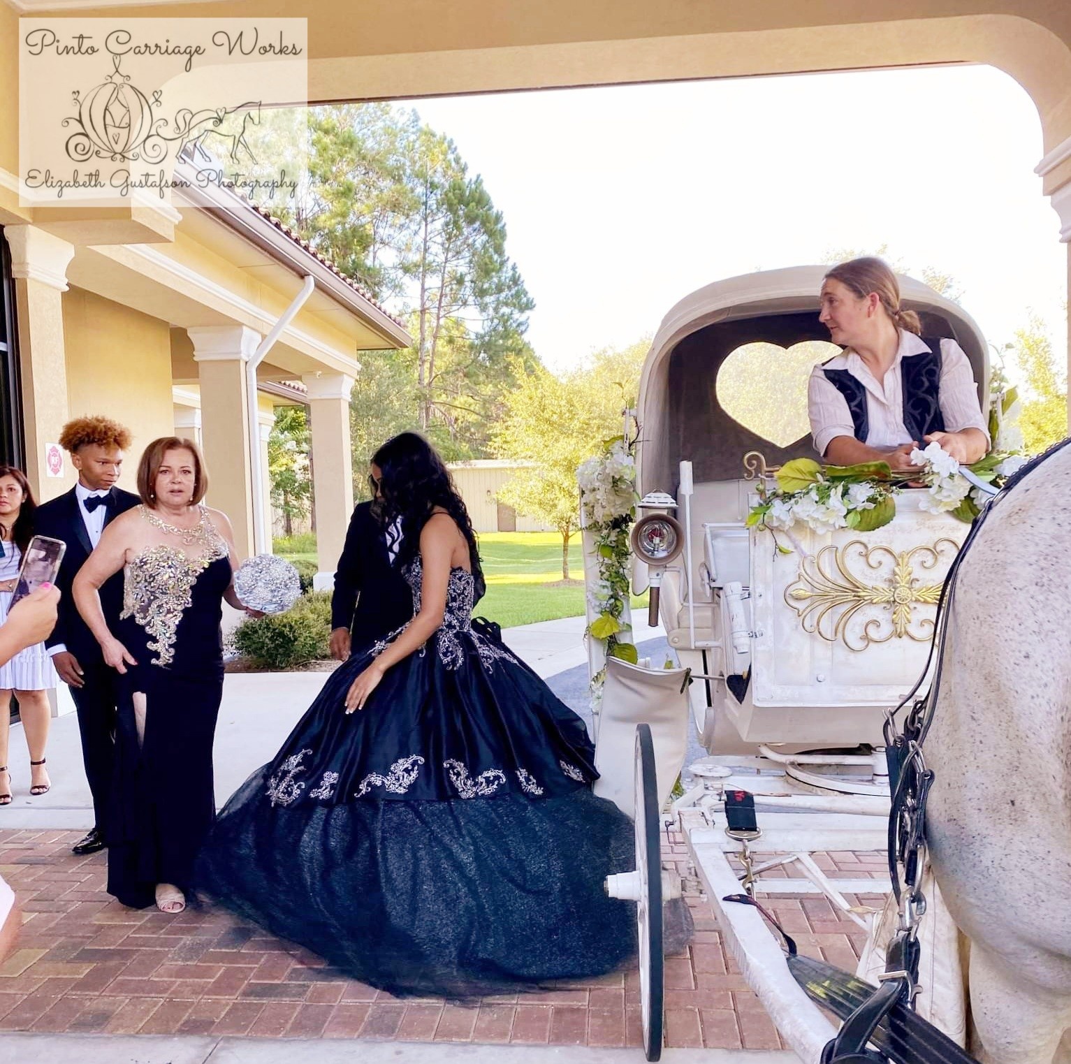 This is a beautiful carriage entrance to a young lady's quinceaneara (similar to a Sweet 16) in Fleming Island, FL.